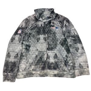 New England Patriots Hoodie Men's Large Reebok Onfield AFC Full Zip NFL Jacket